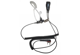 Microphone cravate avec PTT et oreillette tube translucide type 