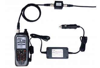 Portatif aviation IC-A25CEFR livré avec Filtre FL-IFFL2, alimentation CP-20 et câble BNC 1 mètre